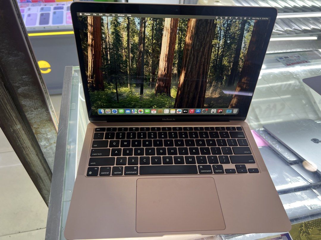 Apple MacBook Air (Category: Laptops & Notebooks) located in Manila. Submitted by vaniextura (Listing ID 1435991173, Image 1). Description: - Gold Apple MacBook Air -chip apple M1 Memory 8g -storage 512ssd -gold - Full keyboard and trackpad - Stunning forest wallpaper - Apple logo present No issues or dents No history repair All good working Very smooth performance 09482707745 09910253518 Pm for sure buyer .