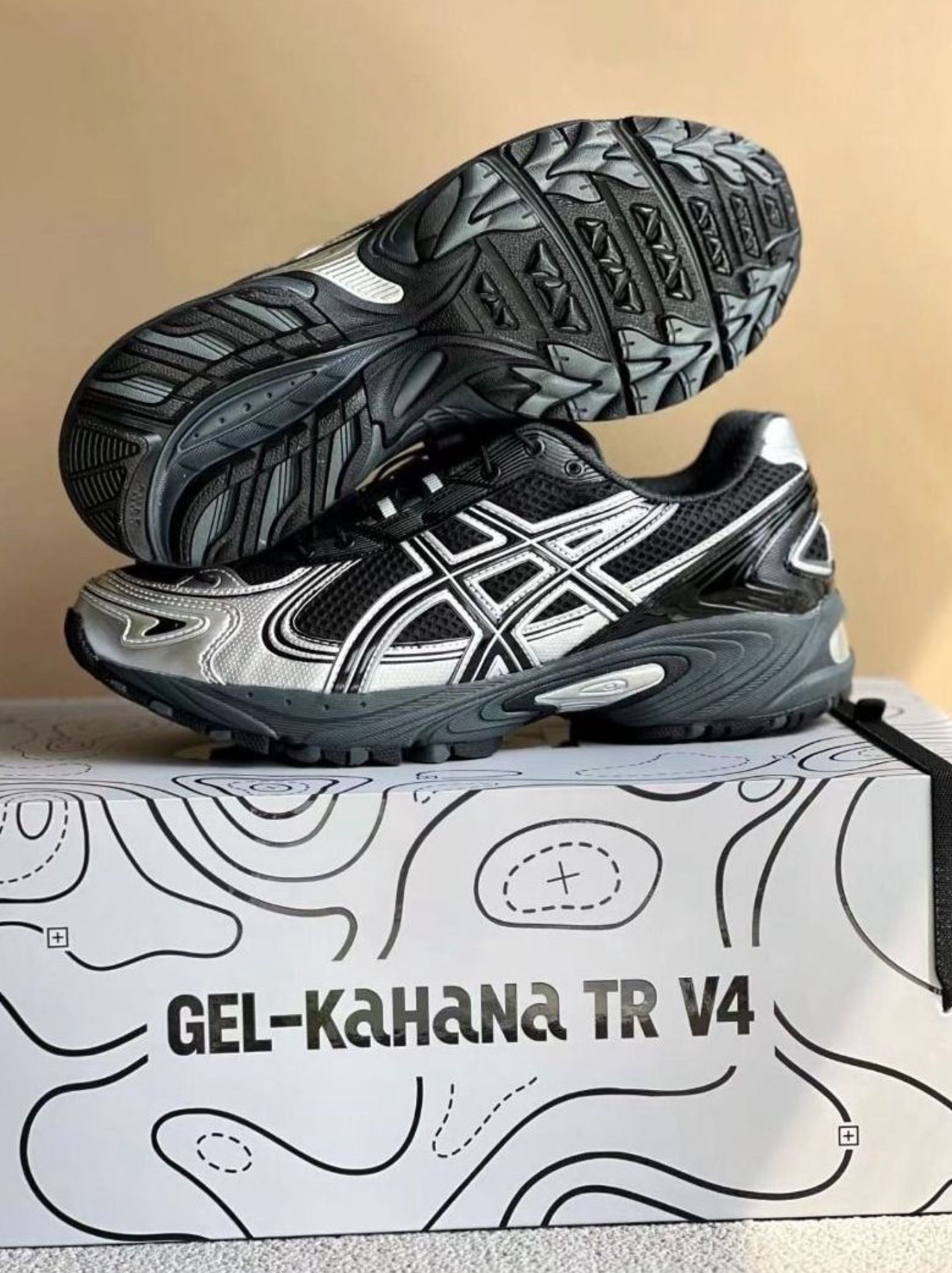 Asics Gel-Kahana TR V4 Outdoor Functional Shoes Sneakers Charcoal Black (Category: Sneakers) located in Singapore. Submitted by stcayy (Listing ID 1436026724, Image 1). Description: Brand Asics | Asics Gel-Kahana TR V4 Outdoor Functional Shoes Sneakers Charcoal Black New · Free shipping · Pay on delivery ~3 days photo confirmation Chat for sizes 💬.