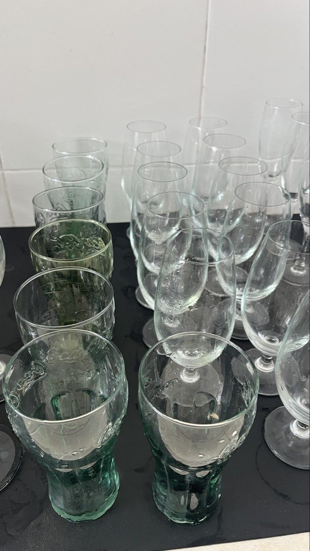 Assorted Glassware Set - Wine, Champagne, and Drinking Glasses444759385991424002