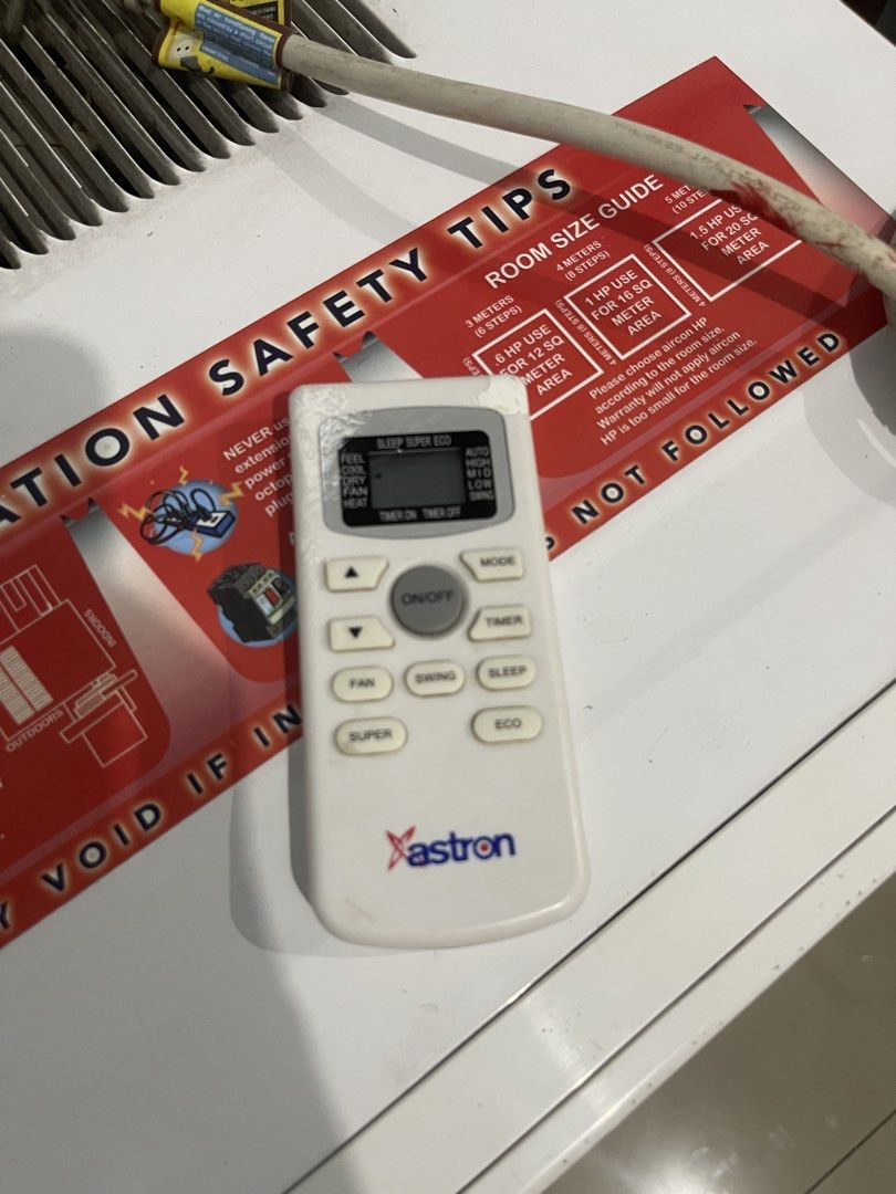 Astron 1hp Non Inverter Aircon with Remote (Category: Air Conditioning and Heating) located in Marikina City. Submitted by mmikaelacb (Listing ID 1435937497, Image 3). Description: All working - No issue RFS: Upgraded to Inverter Pick-up only, can arrange delivery through lalamove etc. .