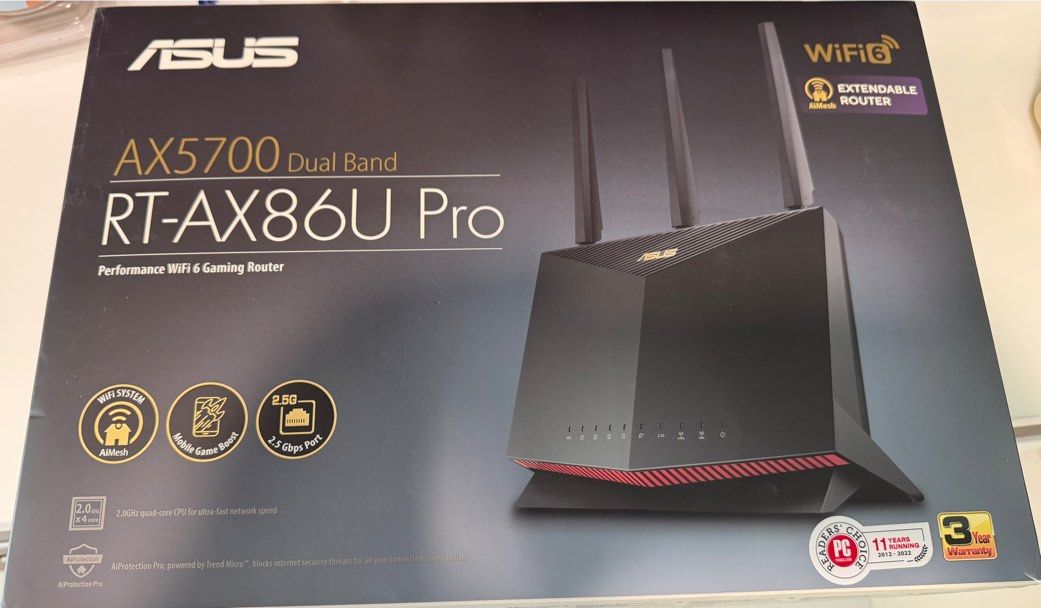 ASUS AX5700 RT-AX86U Pro WiFi 6 Gaming Router