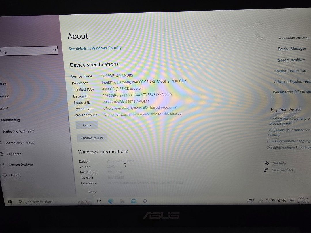 ASUS Laptop - Intel Celeron, 4GB RAM444558338802984964