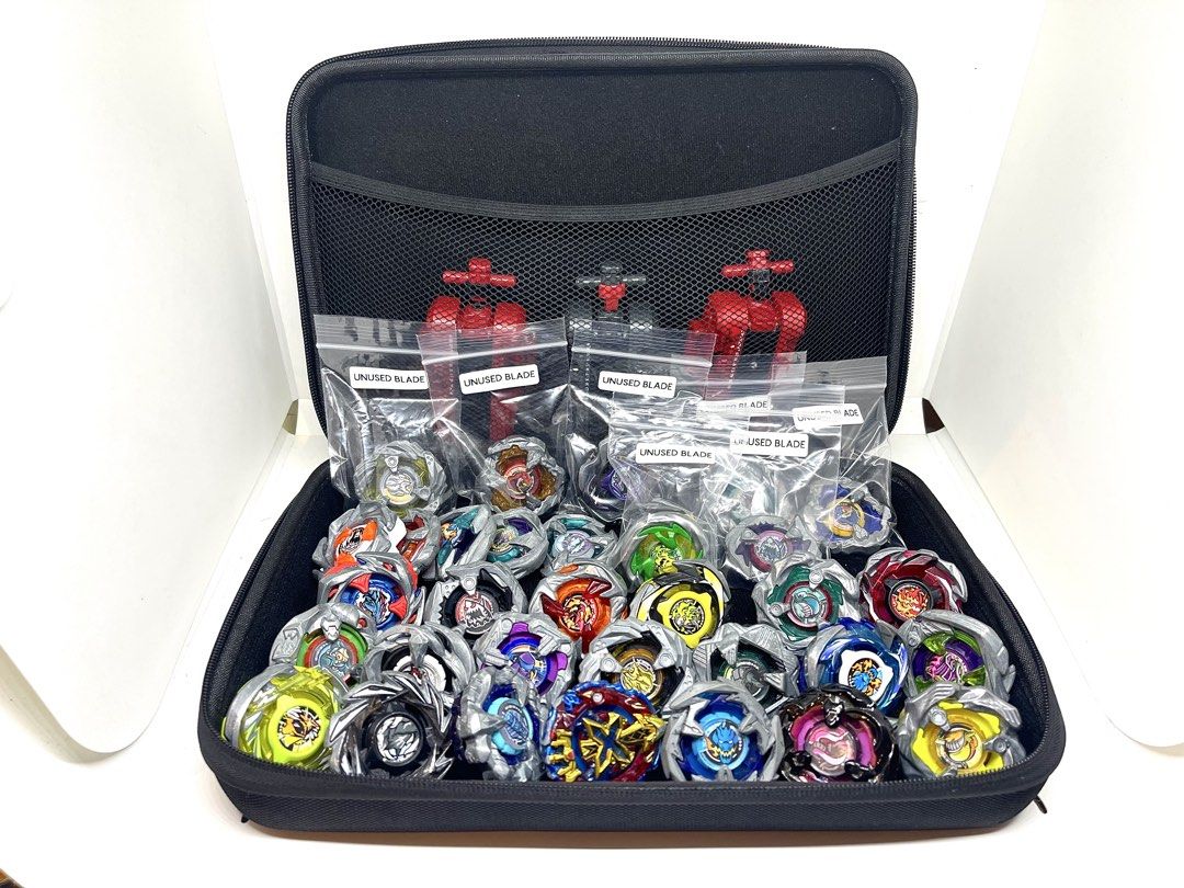43 Beyblade Lot for sale! (Category: Action & Battle Toys) located in El Nido. Submitted by abstractandrai (Listing ID 1435989986, Image 1). Description: Beyblade lot for sale! FREE SHIPPING! 43 beyblades, 29 ratchets and 27 bits. Beyblade case. 3 Launchers. DM me if interested. I can send photos of all parts. We can negotiate. .