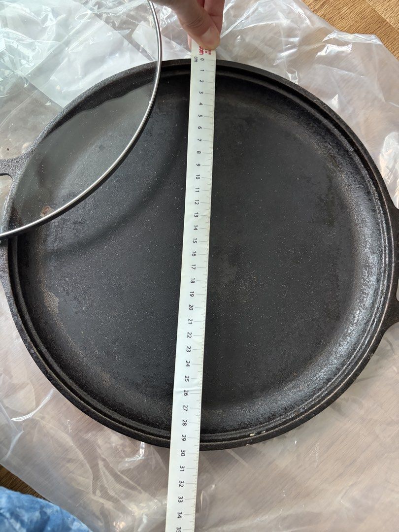 Cast Iron Griddle Pan with Glass Lid444859274568017921
