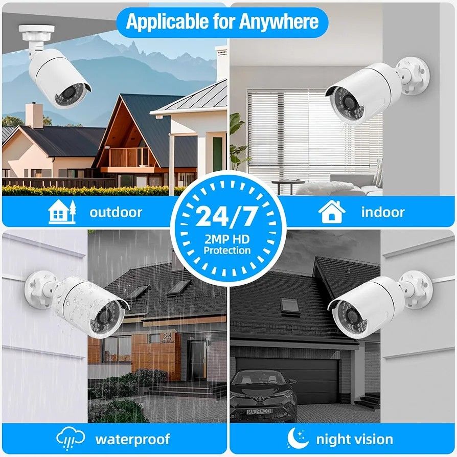 CCTV Camera Outdoor Indoor Home Security Cameras System, (Category: Security Systems & CCTV Cameras) located in Manila. Submitted by vintage0nlineshop (Listing ID 1435920228, Image 2). Description: CCTV Camera Outdoor Indoor Home Security Cameras System,Night Vision,Waterproof ABS Housing Bullet Cam for 960H,720P,1080P, Analog Surveillance DVR.