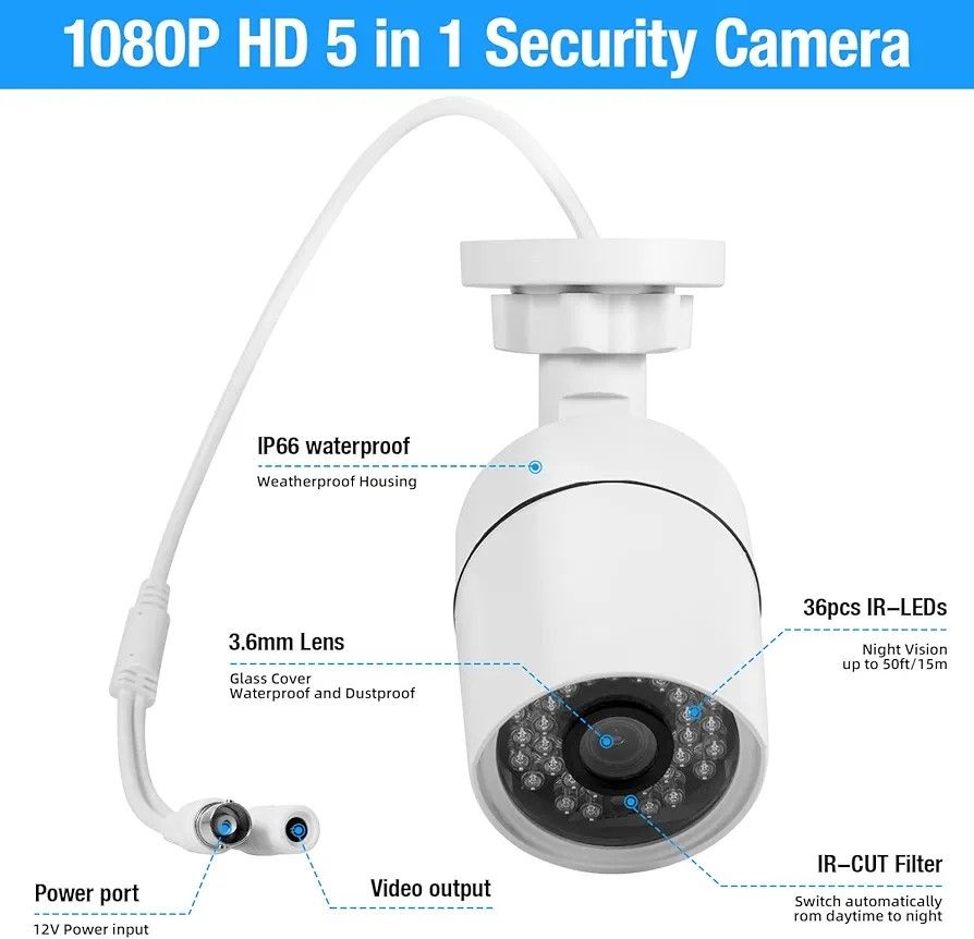CCTV Camera Outdoor Indoor Home Security Cameras System, (Category: Security Systems & CCTV Cameras) located in Manila. Submitted by vintage0nlineshop (Listing ID 1435920228, Image 1). Description: CCTV Camera Outdoor Indoor Home Security Cameras System,Night Vision,Waterproof ABS Housing Bullet Cam for 960H,720P,1080P, Analog Surveillance DVR.