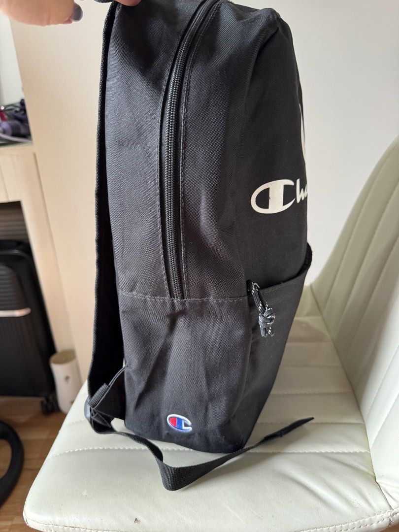 Champion Backpack (Category: Backpacks) located in Sablan. Submitted by bag-a-holic.bygaile.ph.2.0 (Listing ID 1435998867, Image 3). Description: No flaws L: 17 w:10.5 .