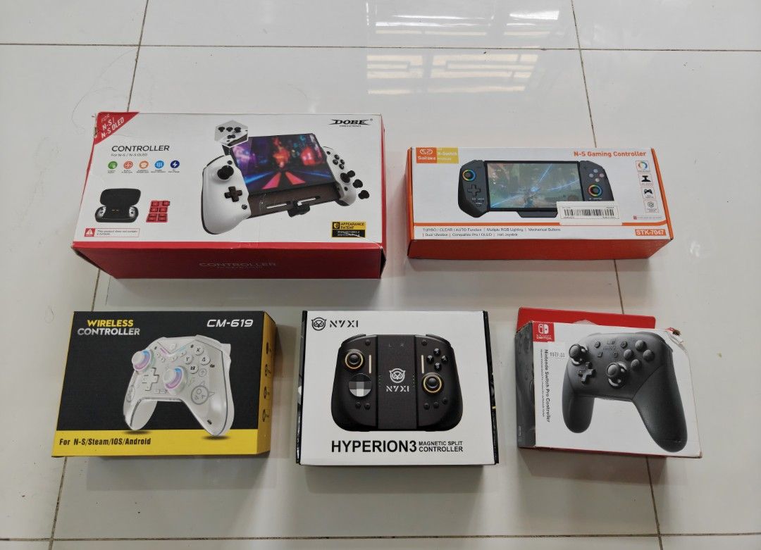 Cheap Nintendo Switch 2 & 1 controller (Category: Nintendo) located in Manila. Submitted by nswitchgear (Listing ID 1435972213, Image 2). Description: For Sale only Cheap Nintendo Switch 1 & 2 Controllers All items are in best condition and tested HYPERION 3 for Switch 2 - ₱3,099 Switch Procontroller - ₱1,399 Dobe Eggshell w/Bag - ₱849 Storm Controllerpad(redblue) - ₱899 Sunsonic Pro controller (White)- ₱699 Along Qc commonwealth ave meet ups or 