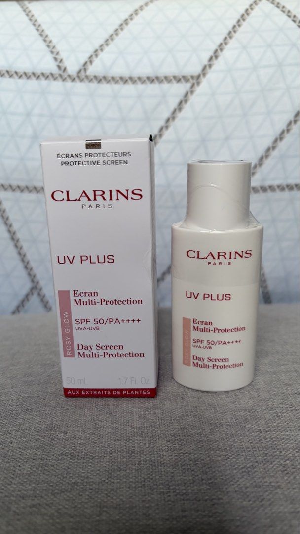 Clarins UV Plus Rosy Glow Day Screen SPF 50/PA++++ (Category: Face Care) located in Singapore. Submitted by suniemi (Listing ID 1435918374, Image 1). Description: - Brand new Clarins UV Plus Rosy Glow Day Screen - SPF 50/PA++++ protection - Multi-protection against UVA/UVB rays - Size: 50ml / 1.7 Fl. Oz. - Perfect for daily use Meet up available at St Thomas Walk or South Beach Tower vicinity (Suntec / Esplanade MRT ok) or add $3 for SmartPac reg