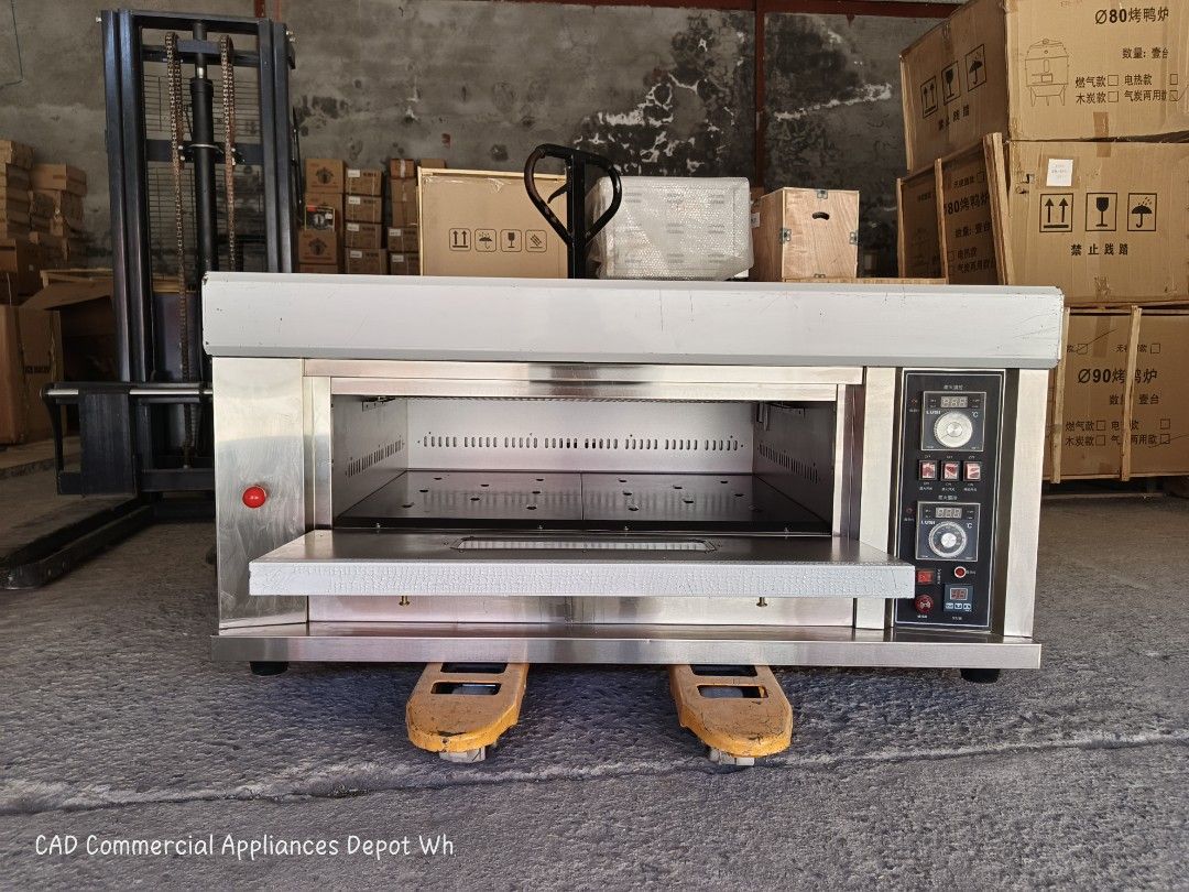 Commercial Gas Oven (Single and Double Deck) (Category: Other Kitchen Appliances) located in Angeles City. Submitted by cad_wh (Listing ID 1435927616, Image 2). Description: COMMERCIAL GAS OVEN 1 FLOOR 2 TRAYS EPA-35 ₱ 35,250 Dimension: 133CMx89CMx65CM Internal Dimension: 86CMx64CMx23CM Temp Range: 20°C-400°C Time Range:0-99Min Power: 220V/50Hz/100W Capacity: 126L Default Gas Type: LPG (Liquified Petroleum Gas) EPA-36 ₱ 69,250 Dimension: 133CMx89