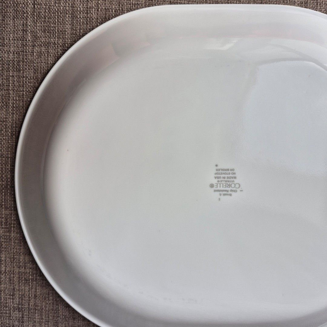 Corelle Oval Serving Plate with Blue Dot Design444868901816903685