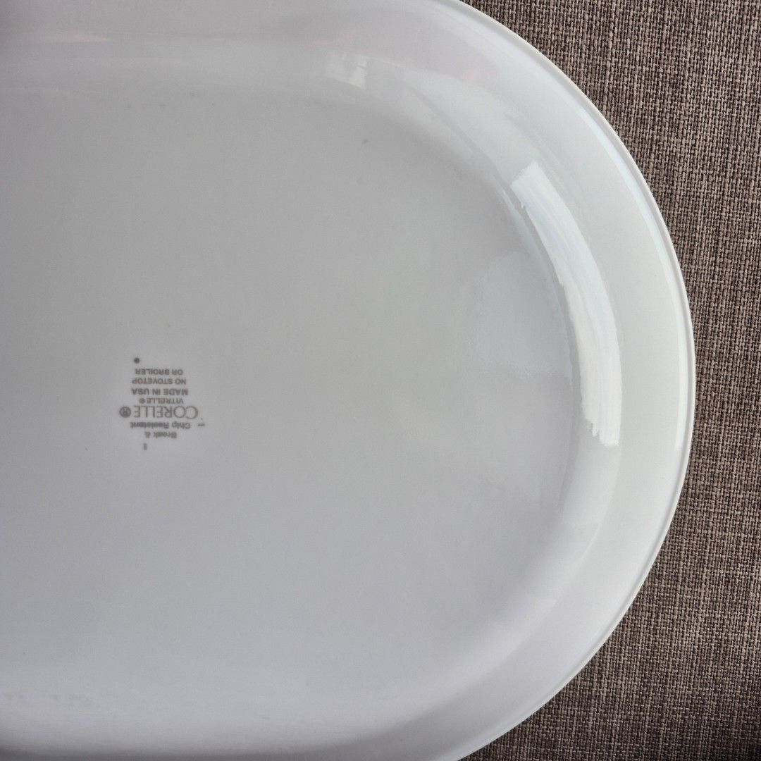 Corelle Oval Serving Plate with Blue Dot Design444868901816903684