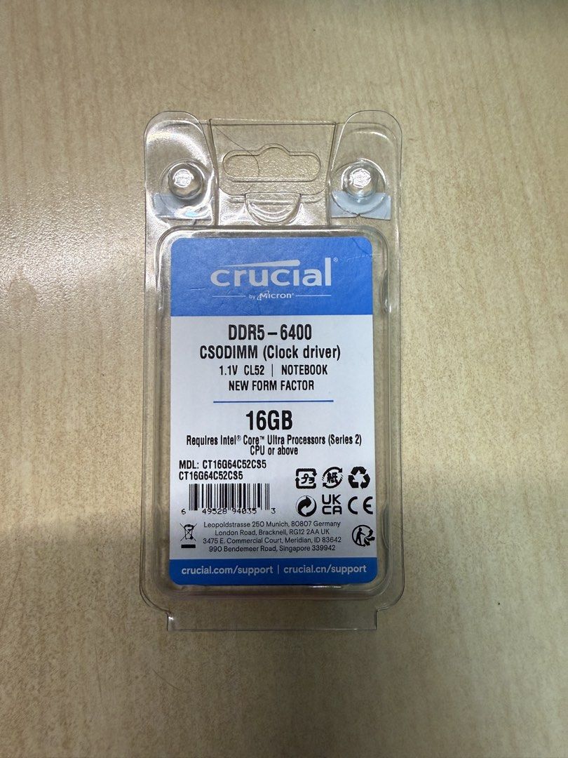 Crucial DDR5-6400 16GB Laptop RAM