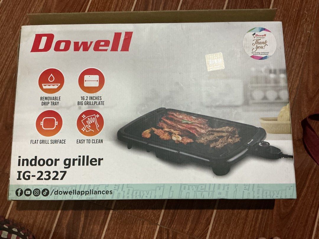 Dowell indoor griller (Category: BBQ, Grills & Hotpots) located in San Pedro. Submitted by wlaesh (Listing ID 1435921694, Image 1). Description: - good for samgyup and grilling indoors 🤍 - no issues & brand new (never used).