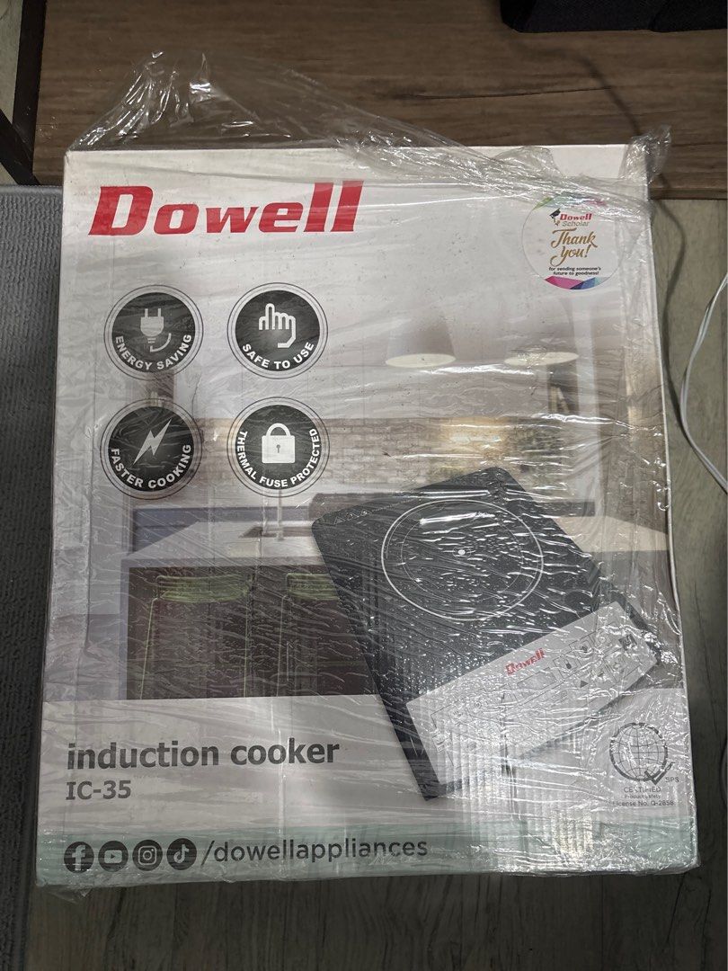 Dowell Induction Cooker IC-35 (Category: Cookers) located in Makati City. Submitted by jawlayuh (Listing ID 1436035923, Image 1). Description: - Dowell IC-35 Induction Cooker - Energy-saving design - Cooks food faster - Thermal fuse protection for safety - Includes the induction cooker unit - Convenient and efficient cooking - slightly used.