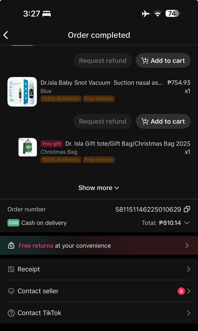 Dr. Isla Nasal Aspirator (Category: Baby Toiletries & Grooming) located in Quezon City. Submitted by jazz_declutter (Listing ID 1436091091, Image 3). Description: Dr. Isla Nasal Aspirator Used once Original price: ₱754 Selling price: ₱550 RFS: hindi na nagagamit.