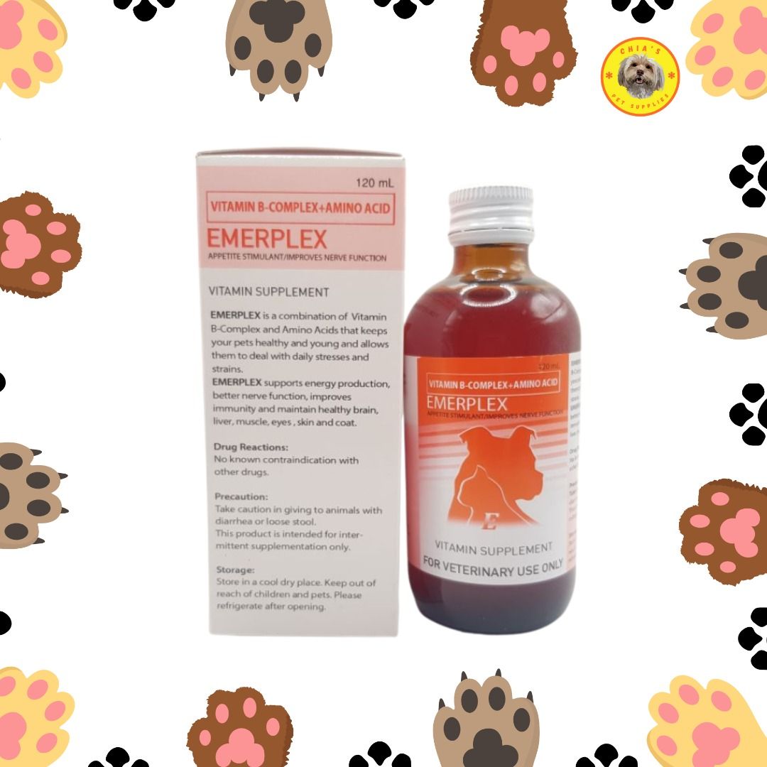 Emerplex (Vitamin B Complex + Amino Acid) 120ml, Pet Supplies, Health ...