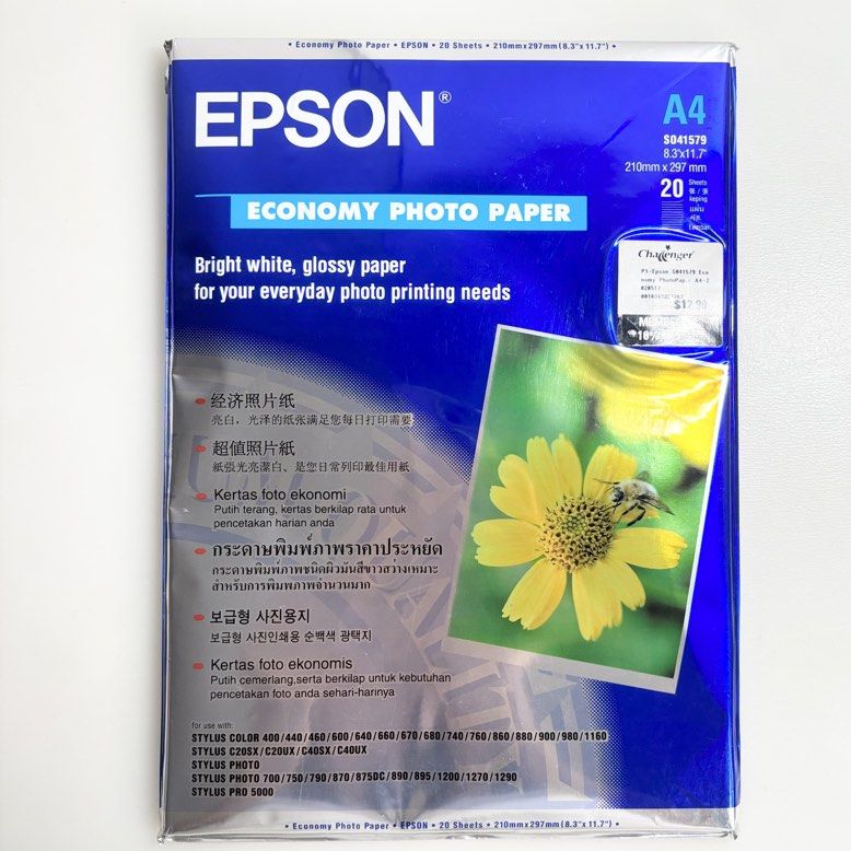 Epson A4 Economy Photo Paper (new)