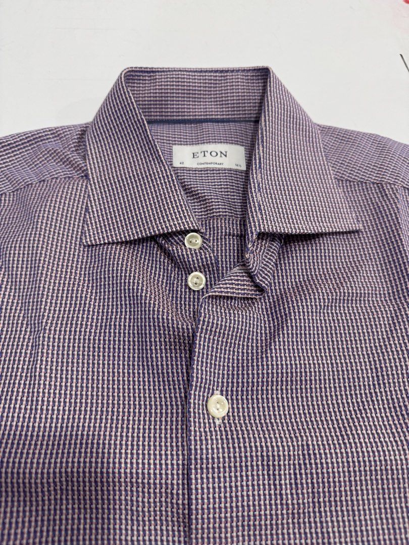 Eton Dress Shirt - Various Styles (Category: Shirts) located in Cebu City. Submitted by oryenz (Listing ID 1436042015, Image 3). Description: - Eton dress shirts - Available fits: slim and contemporary - Colors: blue and white - Sizes: 38, 44, 15 - Button-down options available - Perfect for business or formal attire.