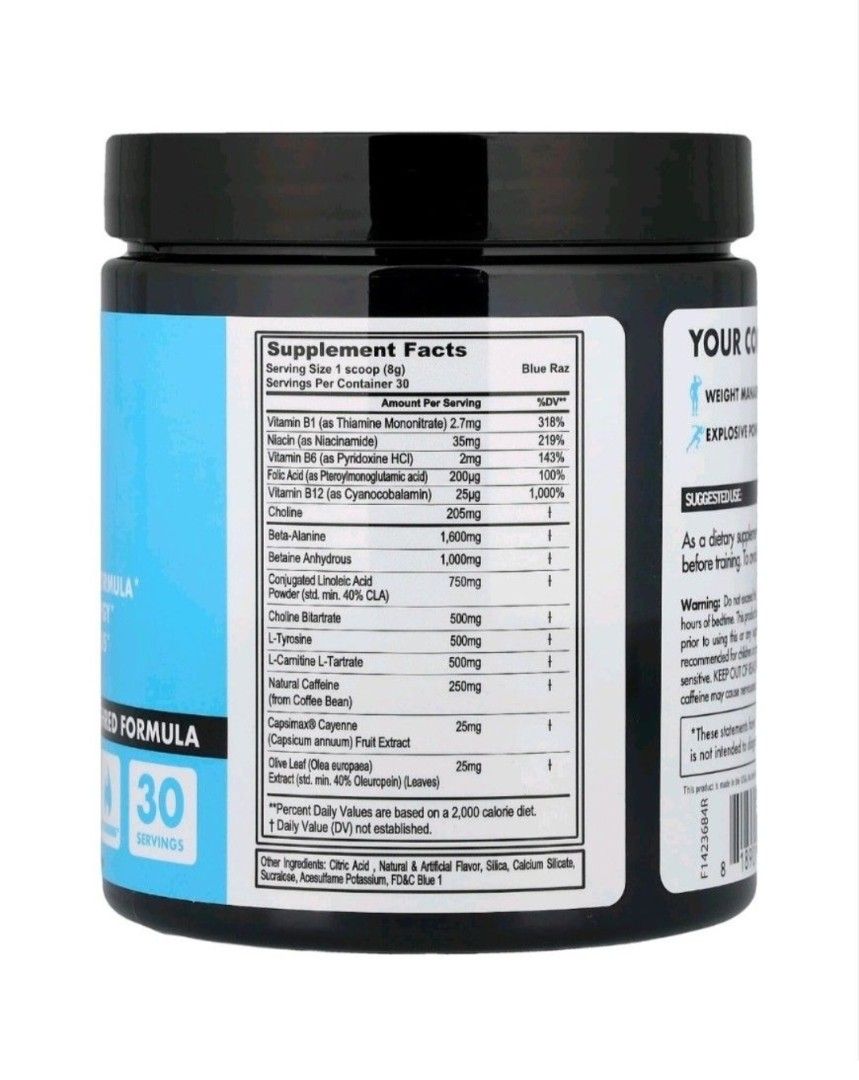 Fitcode Lean Pre Pre-Workout Shred Formula, Health & Nutrition, Health ...