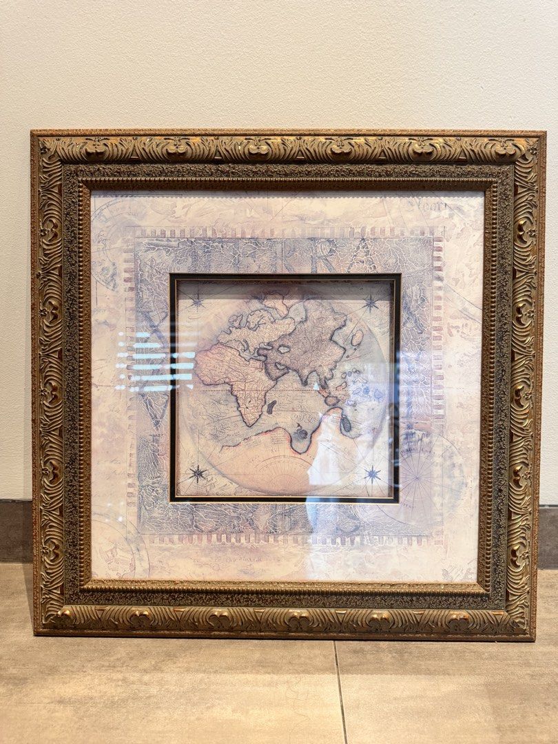 Framed World Map Print444726040834887681