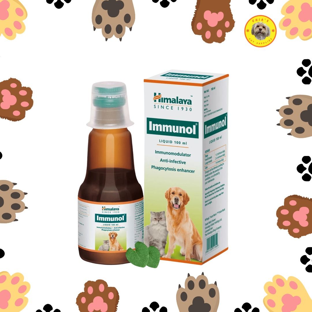 Himalaya Immunol Syrup (Immune System Booster) (Category: Health & Grooming) located in Pasig City. Submitted by shop.chiaspetsupplies (Listing ID 1435995942, Image 1). Description: Looking for other pet supplies? Visit our page for pet food, treats, toys, meds, grooming items, accessories, and more! 💯 fb.com/chiaspetsupplies .