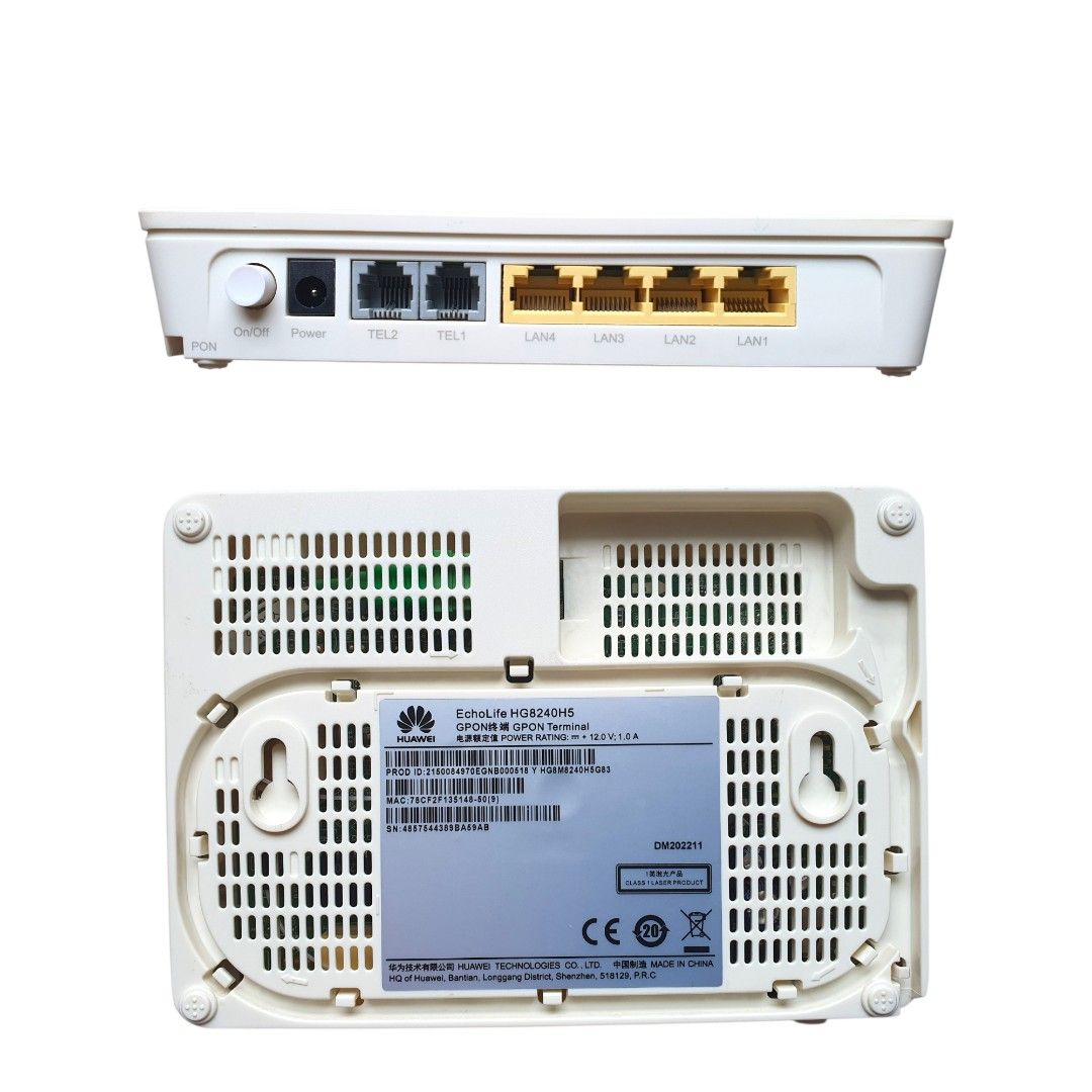 Huawei EchoLife HG8240H5. GPON Optical Network Terminal (ONT) designed ...
