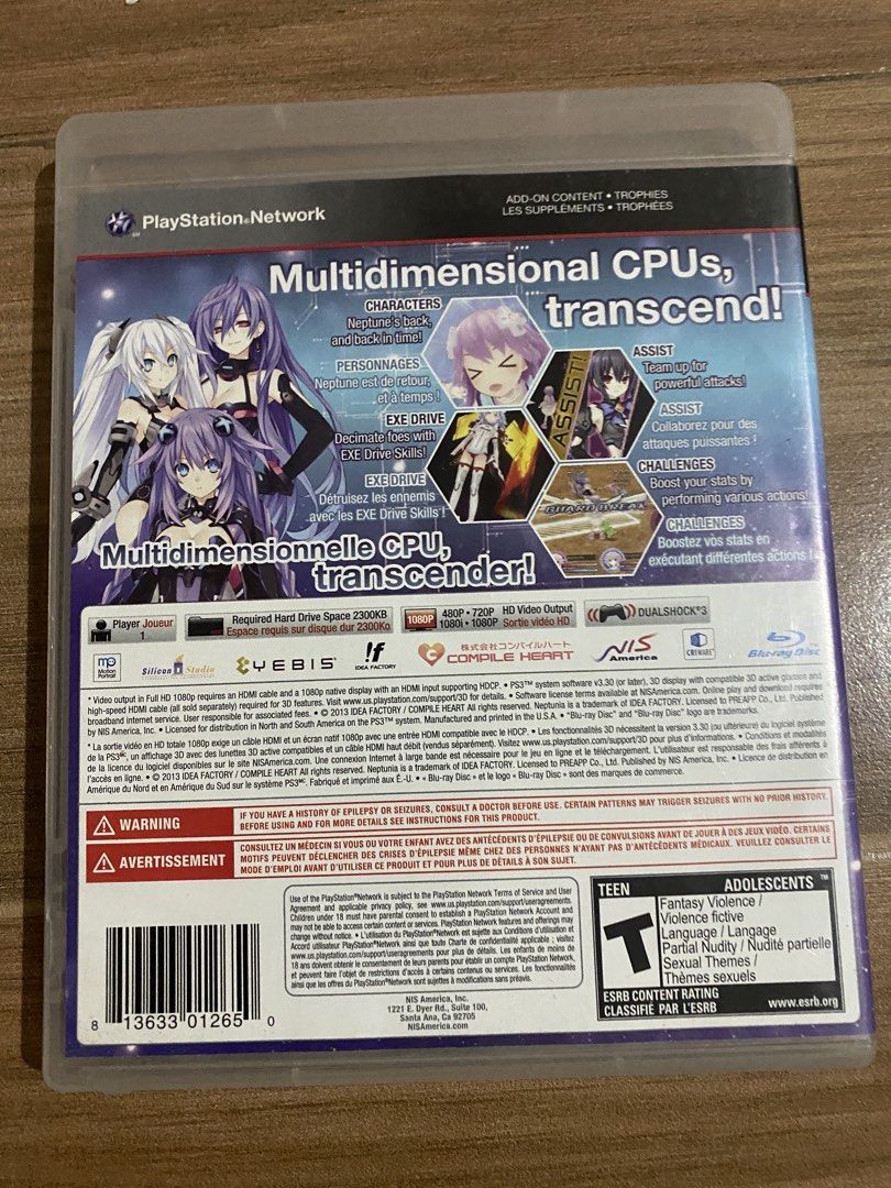 Hyperdimension Neptunia Victory (Category: PlayStation) located in Santa Cruz, Pampanga. Submitted by rmc.loset (Listing ID 1436056801, Image 2). Description: .