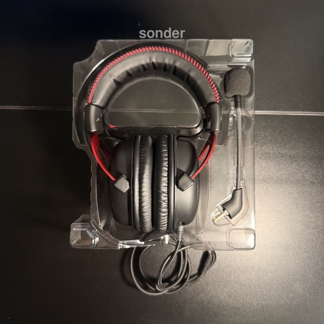 HyperX Cloud II Gaming Headset (Category: Headphones & Headsets) located in Quezon City. Submitted by sonder_listings (Listing ID 1436018690, Image 1). Description: • Complete w/box & inclusions • Date of purchase: June 26, 2026 • Will send copy of physical receipt • Datablitz purchased • Unused extra pair of earpads • Form factor: Over ear, circumaural, closed back • Color: Black-Red • Audio Controls: Audio control box • Connection Type: Wired 3