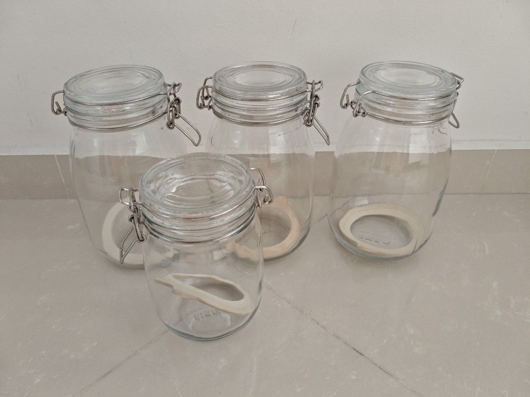 IKEA KORKEN Glass Jars with Lid