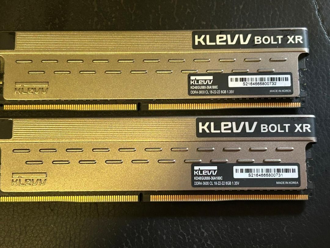 KLEVV Bolt XR DDR4 16GB kit 3600MHz RAM (8GB x2)