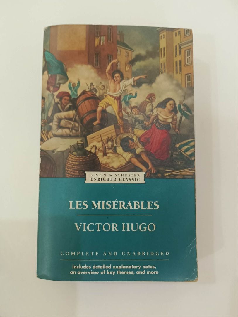 Les Miserables by Victor Hugo (Category: Storybooks) located in Caloocan City. Submitted by happyowl_0f28b8 (Listing ID 1435926438, Image 1). Description: - Bought in 2014-2017 - Has some tanning and foxing but still very readable - Reason for selling: decluttering, used this back in high school and no longer need - I labelled the top and bottom of the book back then with my name, which is why there are now big black pentel pen marks.
