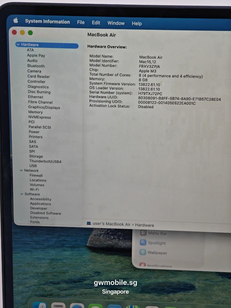MacBook Air M3 8/256GB 13 inch 50659444787441911746562