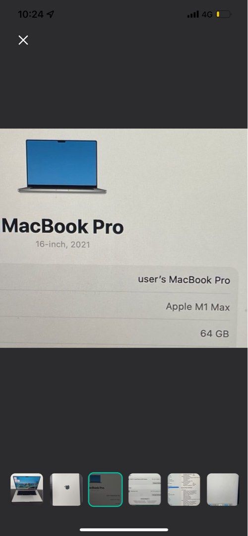 MacBook Pro 16 inch M1 max 64gb 4tb444578110762526722