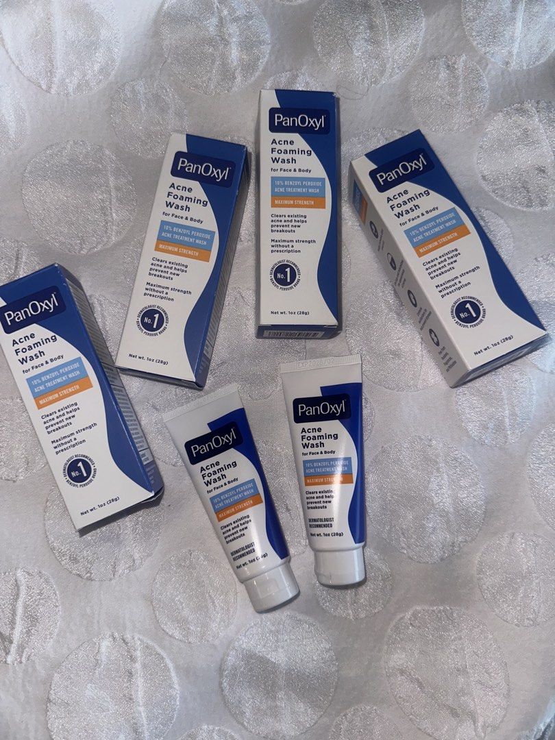 Mini PanOxyl Acne Foaming Wash (Category: Face Care) located in Taguig. Submitted by thesassyapparel (Listing ID 1435920034, Image 3). Description: MINI / Travel Size - PanOxyl Acne Foaming Wash - Contains 10% benzoyl peroxide - Maximum strength acne treatment - Clears existing acne - Helps prevent new breakouts - Dermatologist recommended - 1 oz (28g) tube Original from the US 🇺🇸 💯 .