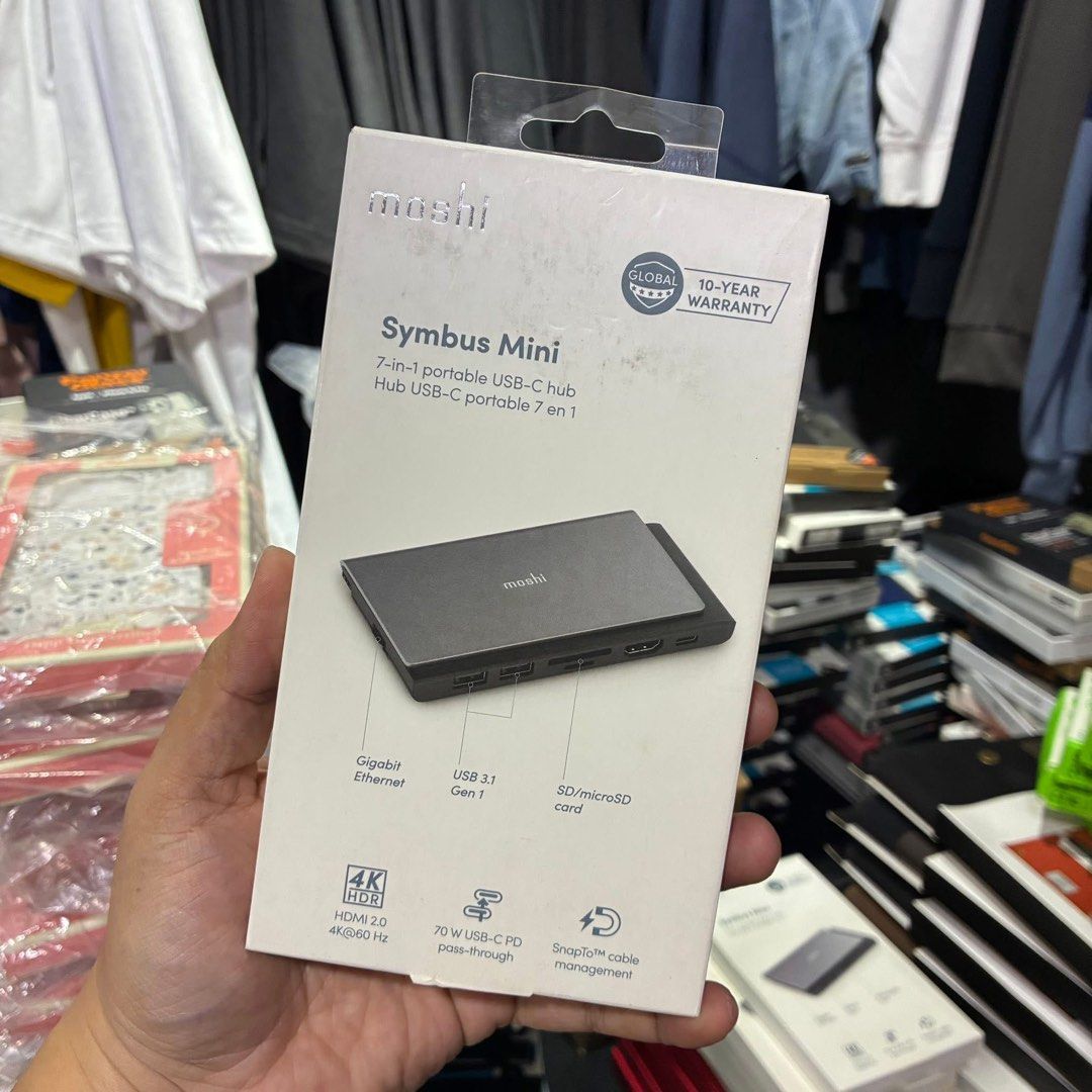 Moshi Symbus Mini (Category: Cables & Adaptors) located in Las Pinas. Submitted by nalisfindsph (Listing ID 1436088599, Image 3). Description: Moshi "Symbus Mini" 7 in 1 Portable USB HUB brandnew and sealed PMC SRP: 5,990 Buy it here for P1500 .