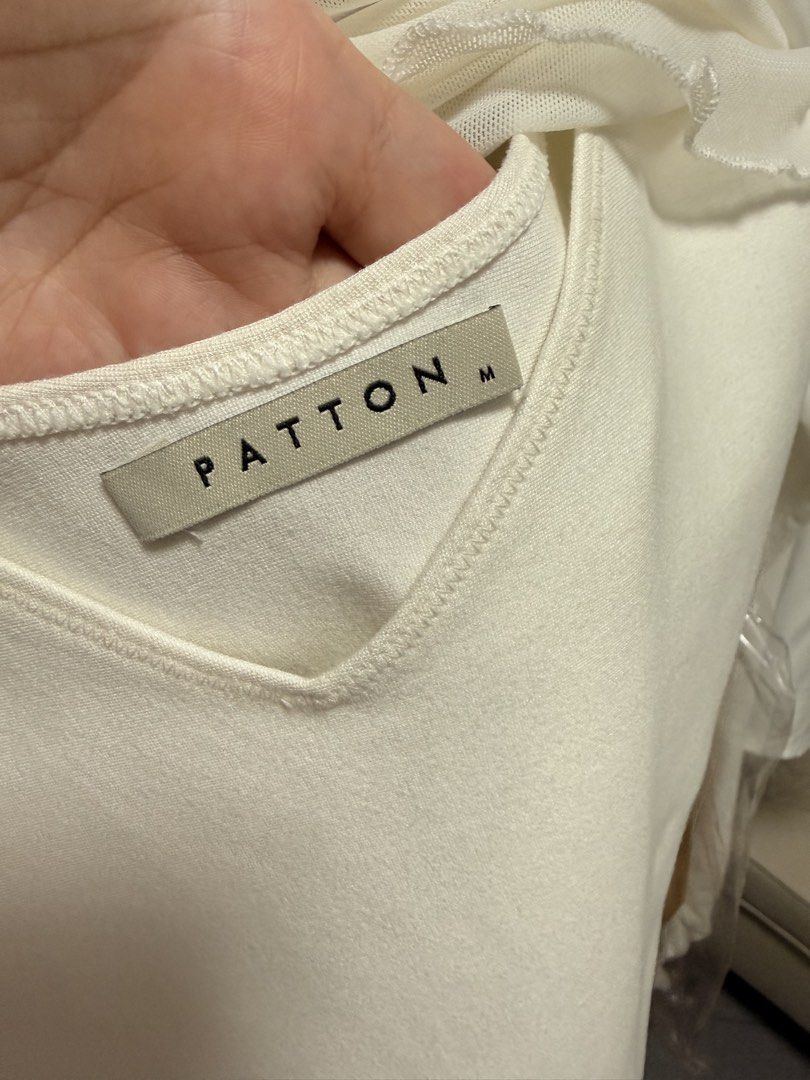Patton Mesh Long Sleeve High Neck Bodysuit (Category: Others Tops) located in Manila. Submitted by limkatrina85186 (Listing ID 1436078650, Image 3). Description: - Patton white bodysuit used once only - High neck design - Long mesh sleeves - V-neckline - Fitted silhouette - Includes a built-in tank top layer - Smooth, form-fitting fabric - One-piece garment - Original price: ₱5,795.