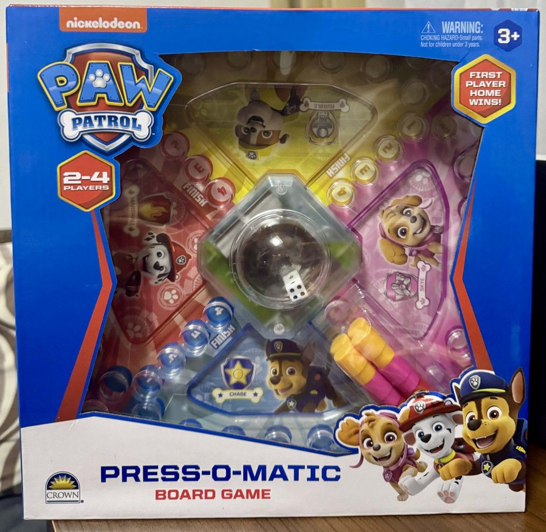 Paw Patrol PRESS-O-MATIC BOARD GAME (Category: Toys & Games) located in Manila. Submitted by ormelynmal86309 (Listing ID 1436002761, Image 1). Description: Paw Patrol PRESS-O-MATIC BOARD GAME ***₱400.