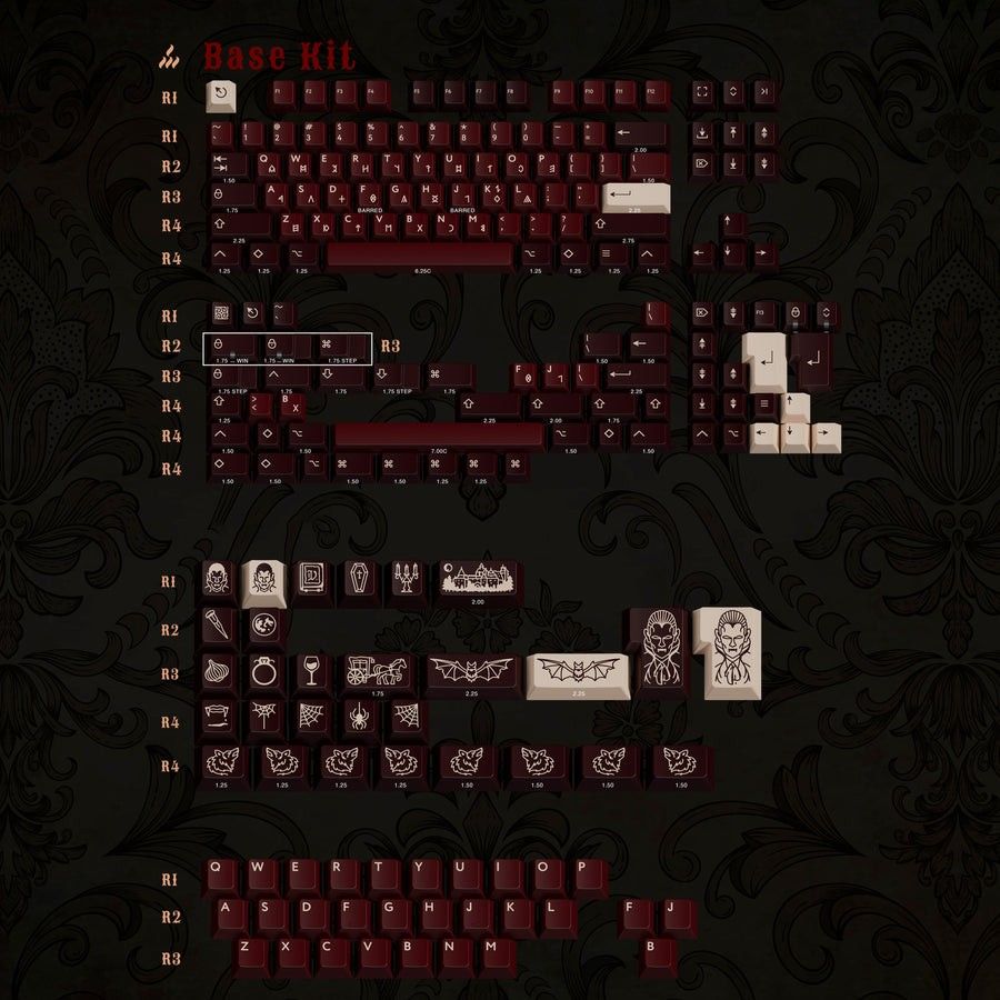 PBTFANS Count Dracula Keycaps - Latin Base Set444812877795829760