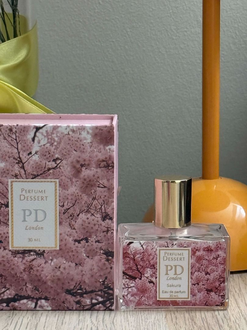 Perfume Dessert London - Sakura (30ml) (Category: Fragrance & Deodorants) located in Mandaluyong City. Submitted by heyaaamatcha (Listing ID 1435921116, Image 1). Description: • 30ml bottle • Approx. 27-29ml remaining • With original box ✔️ Light, sweet floral scent ✔️ Almost full 📍 Location: Brgy. Kapitolyo, Pasig 🚚 Buyer handles delivery / can arrange Lalamove/Grab 📩 PM for more photos/details RFS: Decluttering.