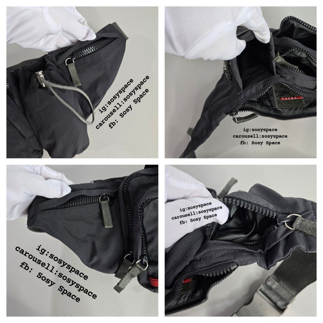 Prada Sport Nylon Belt Bag (Category: Luxury Bags & Wallets) located in Lucena. Submitted by sosyspace (Listing ID 1435943698, Image 2). Description: P. R. A. D. A. L38062405B1P249 Sport Nylon Belt Bag Dark Gray belt length 112 cm end to end of buckle unattached bag 50x15 cm italy no inclusions Condition: PRELOVED Very Good Used Condition Minor Flaws Price: PHP 16,500 + HF + SF ❤️❤️❤️❤️❤️❤️ (Best Price Already. No More Haggling Please!😘) -------