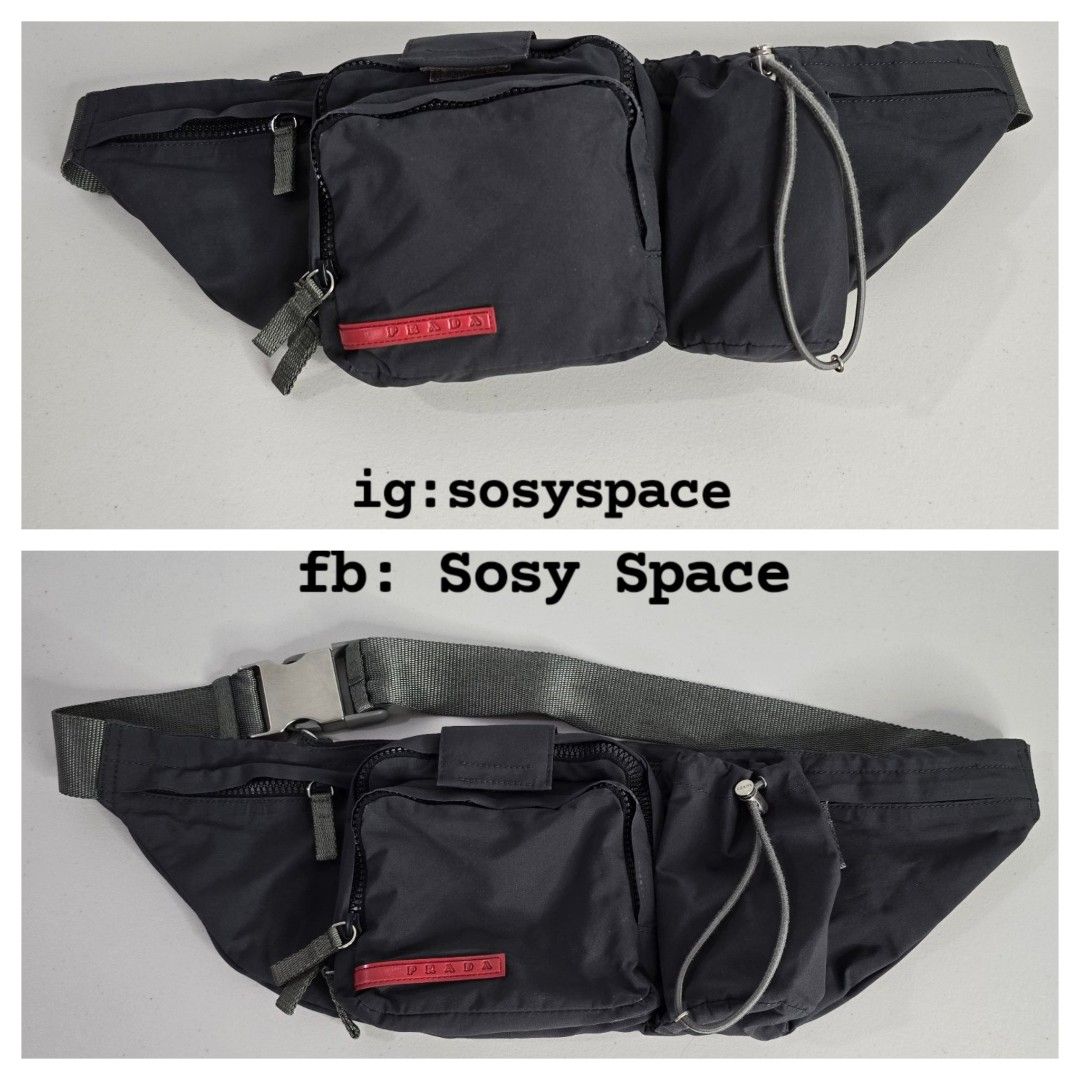 Prada Sport Nylon Belt Bag (Category: Luxury Bags & Wallets) located in Lucena. Submitted by sosyspace (Listing ID 1435943698, Image 1). Description: P. R. A. D. A. L38062405B1P249 Sport Nylon Belt Bag Dark Gray belt length 112 cm end to end of buckle unattached bag 50x15 cm italy no inclusions Condition: PRELOVED Very Good Used Condition Minor Flaws Price: PHP 16,500 + HF + SF ❤️❤️❤️❤️❤️❤️ (Best Price Already. No More Haggling Please!😘) -------