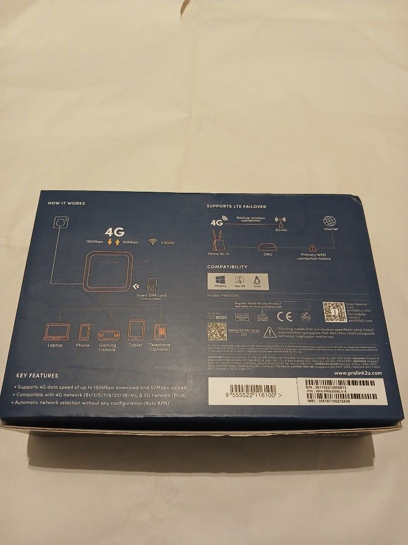 Prolink 4G LTE Wireless Router444697843776235521