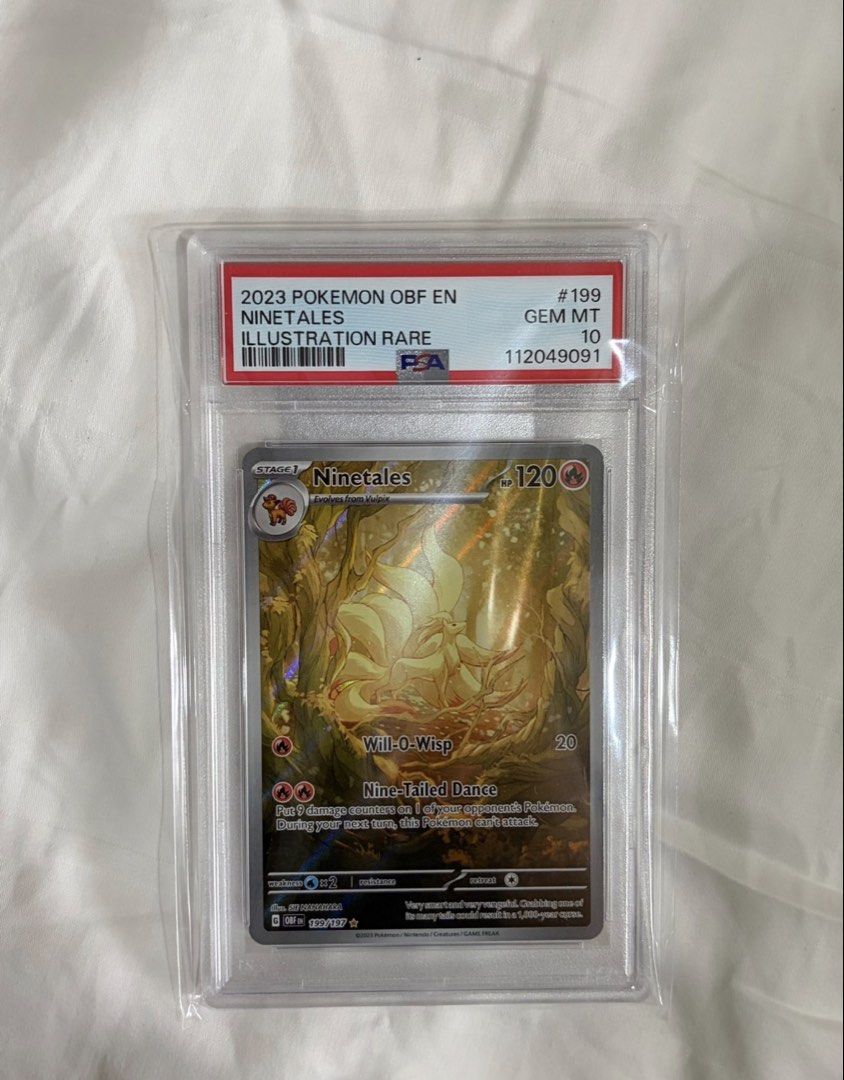 PSA 10] 2023 Pokemon OBF EN Ninetales IR #199, Hobbies & Toys, Toys & Games  on Carousell