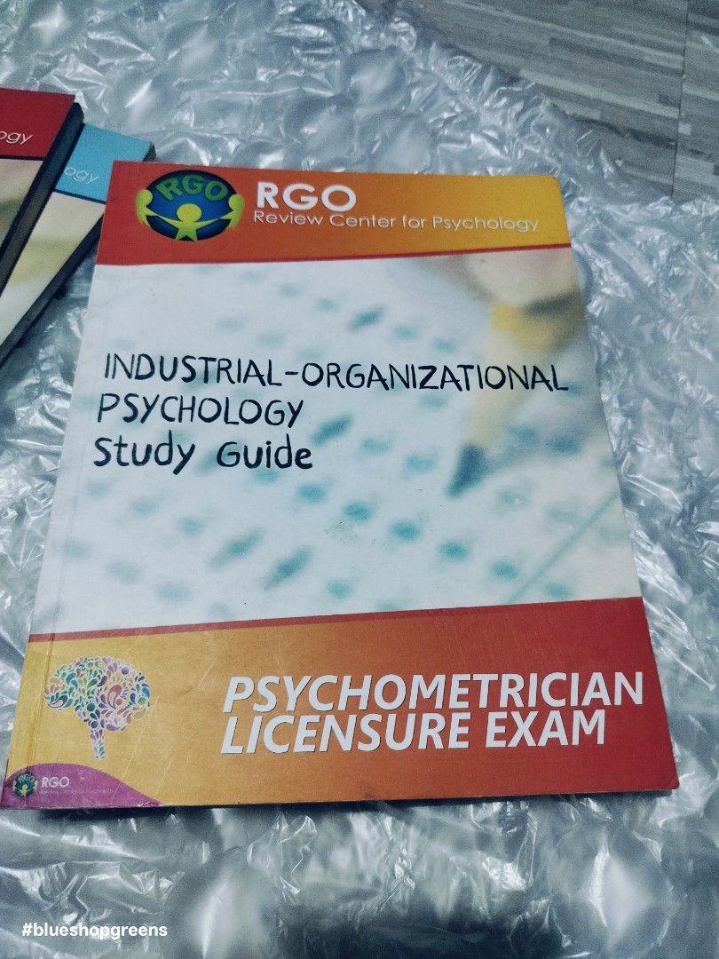 RGO Reviewer Books +2 reference books (Category: Textbooks) located in Antipolo. Submitted by blueshopvintage (Listing ID 1435956228, Image 2). Description: RGO Reviewer Books for Psychometrician Licensure Exam Includes: - Abnormal Psychology Study Guide - Theories of Personality Study Guide - Industrial-Organizational Psychology Study Guide - General Sociology Reference Book - Ideal for Psychometrician Licensure Exam preparation free- Theory of 
