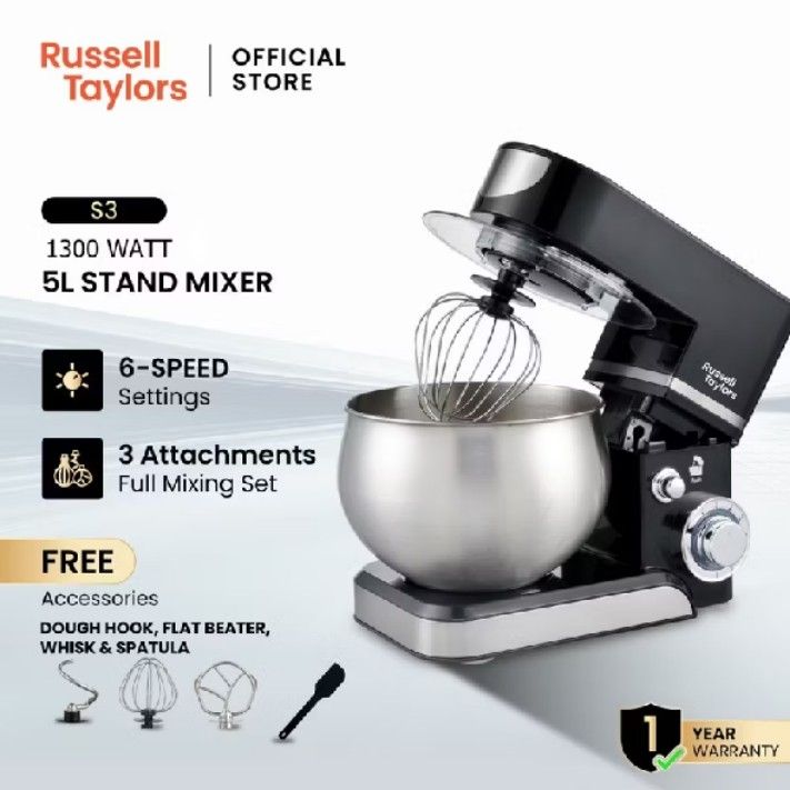 Russell Taylors S3 5L Stand Mixer - Brand New