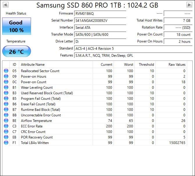 Samsung 860 (PRO) 1TB SSD445051788466606081