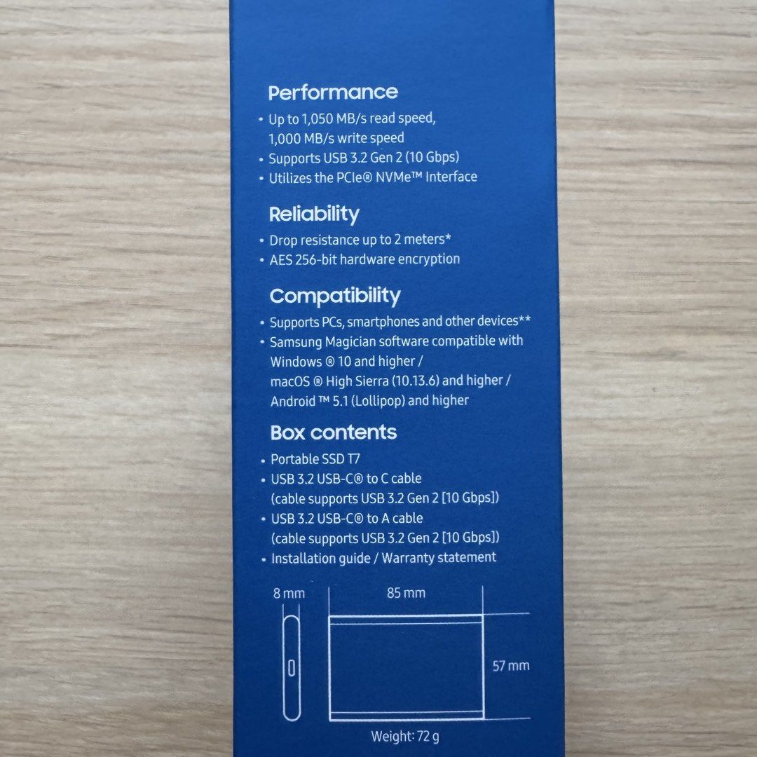 Samsung Portable SSD T7 - 2TB444919556394854402
