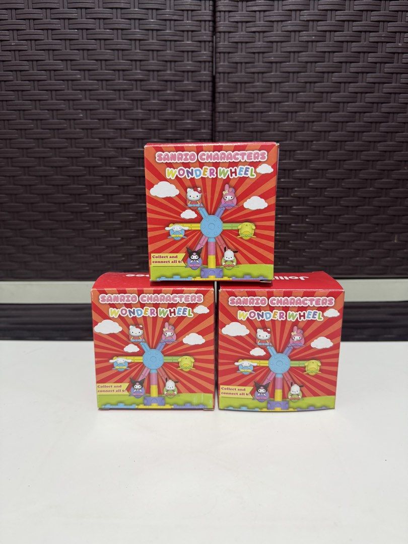 Sanrio Characters Wonder Wheel Blind Box (Category: Designer & Blind Box Toys) located in Caloocan City. Submitted by ms.aphrodite (Listing ID 1435949213, Image 1). Description: (2) Pompompurin (1) My Melody ₱50.00 each RFS: Quitting/Decluterring.