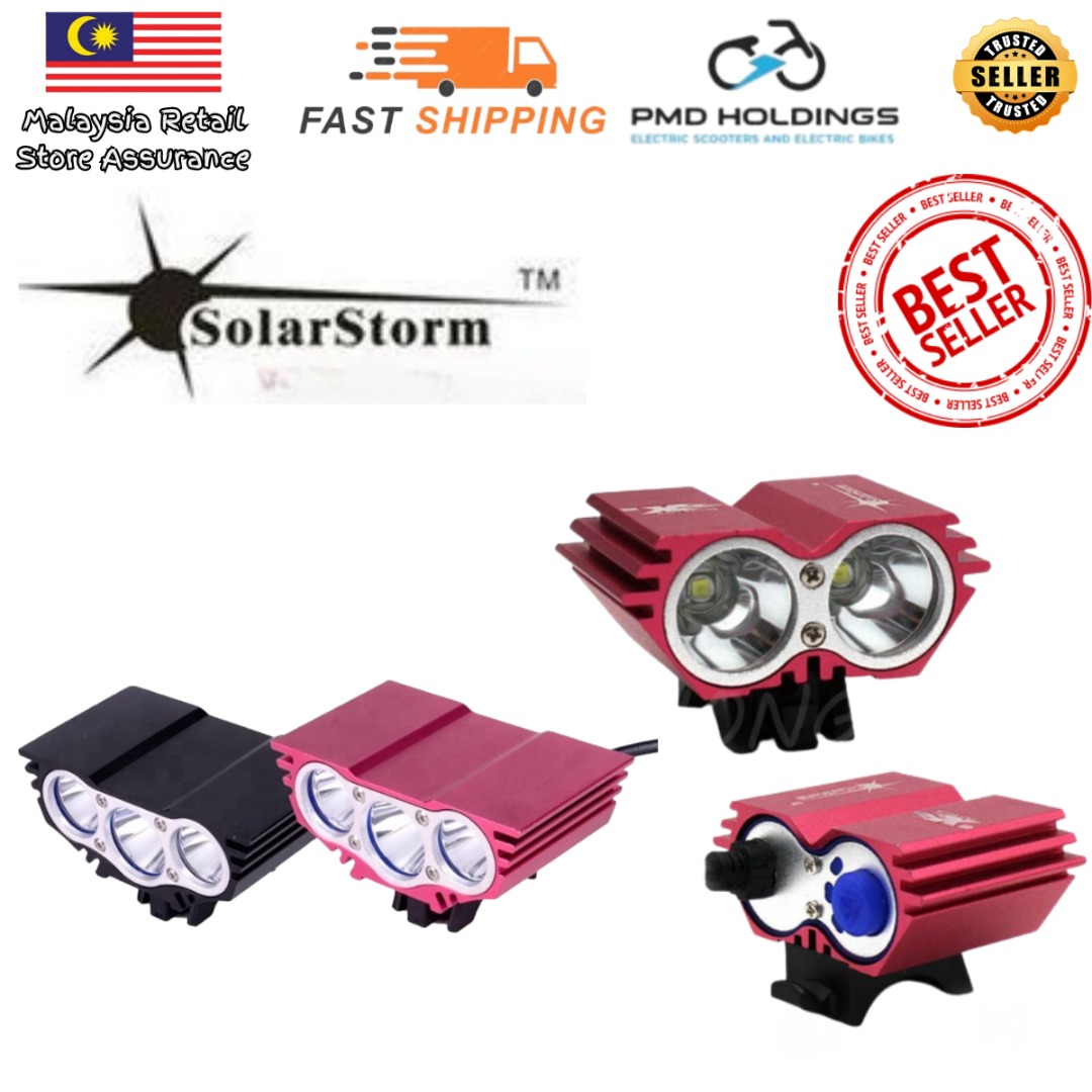 SolarStorm X3 X2 LED Bicycle Headlight 13200mAh CREE Triple T6 | Lampu ...